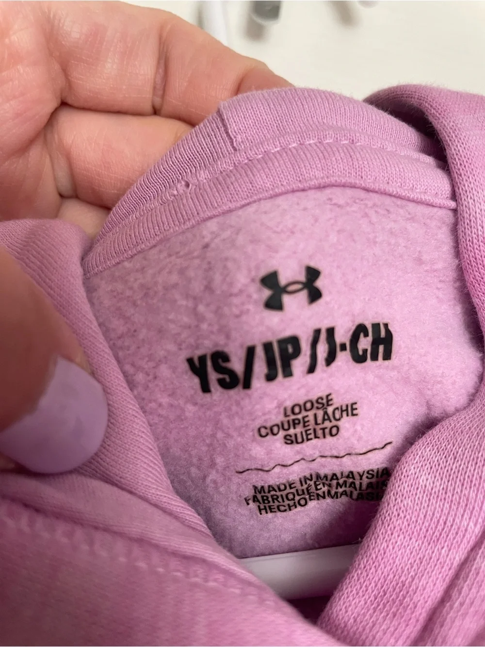 Under Armour Girls Youth Small Pink Hooded Sweatshirt